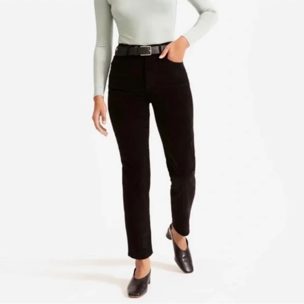 Women’s Everlane Baby Cord Cheeky Crop Pant - Black - Size 29